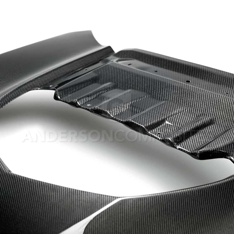 Anderson Composites — Anderson Composites 2017-2018 Chevrolet Camaro ZL1 1LE Type-OE Style Double Sided Carbon Fiber Hood - view 4