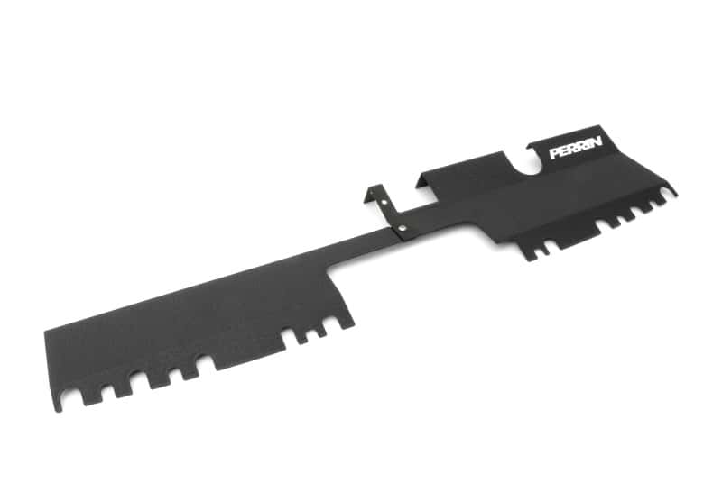 Perrin Performance — PERRIN 15-21 Subaru WRX/STI Radiator Shroud (With OEM Intake Scoop) - Black - view 3