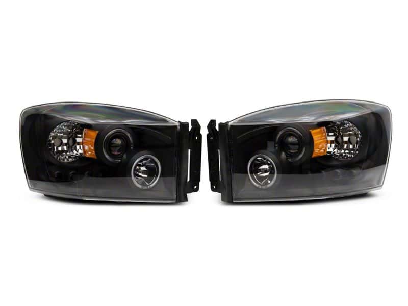 Raxiom — Raxiom 06-08 Dodge RAM 1500 LED Halo Projector Headlights- Blk Housing (Clear Lens)
Headlights - view 9