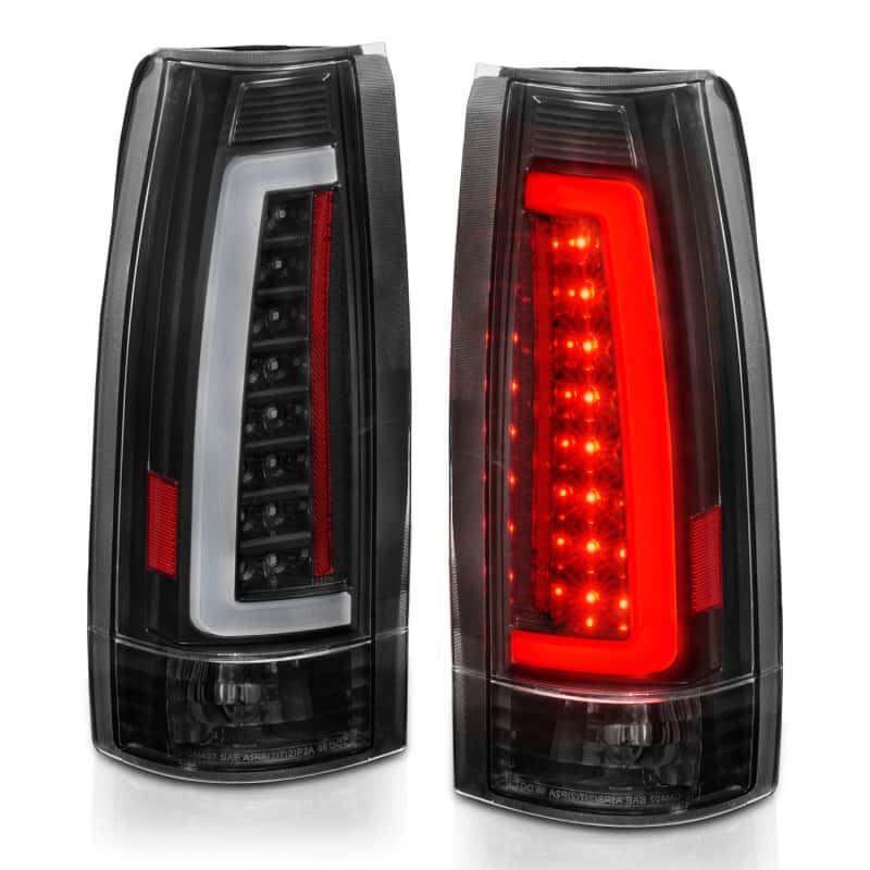 ANZO — ANZO 1999-2000 Cadillac Escalade LED Taillights Black Housing Clear Lens Pair - view 3