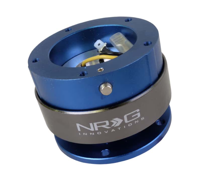NRG — NRG Quick Release Gen 2.0 - Blue Body / Titanium Chrome Ring (5 Hole Base 5 Hole Top) - view 1
