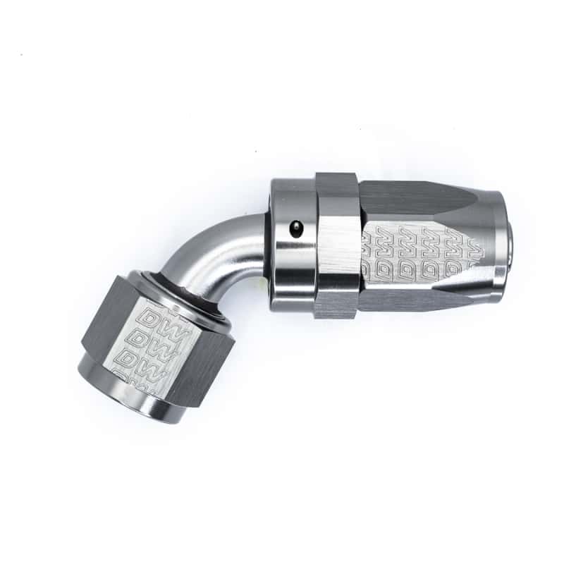 DeatschWerks — DeatschWerks 8 AN Female Flare Swivel 60-degree Hose End CPE - Anodized DW Titanium - view 3