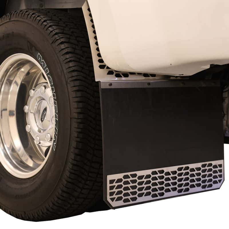 Putco — Putco 15-19 Chevy Silv/Sierra HD Dually - (Rear) - Set of 2 Mud Skins - Brushed SS w/ Hex Shield
Mud Flap - view 2