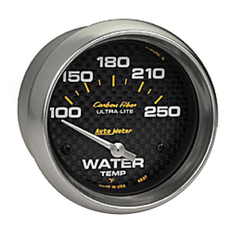 AutoMeter — AutoMeter Gauge Water Temp 2-5/8in (66.7mm) 100-250F Electric Carbon Fiber
GA 2.6" WTMP ELEC CF - view 2