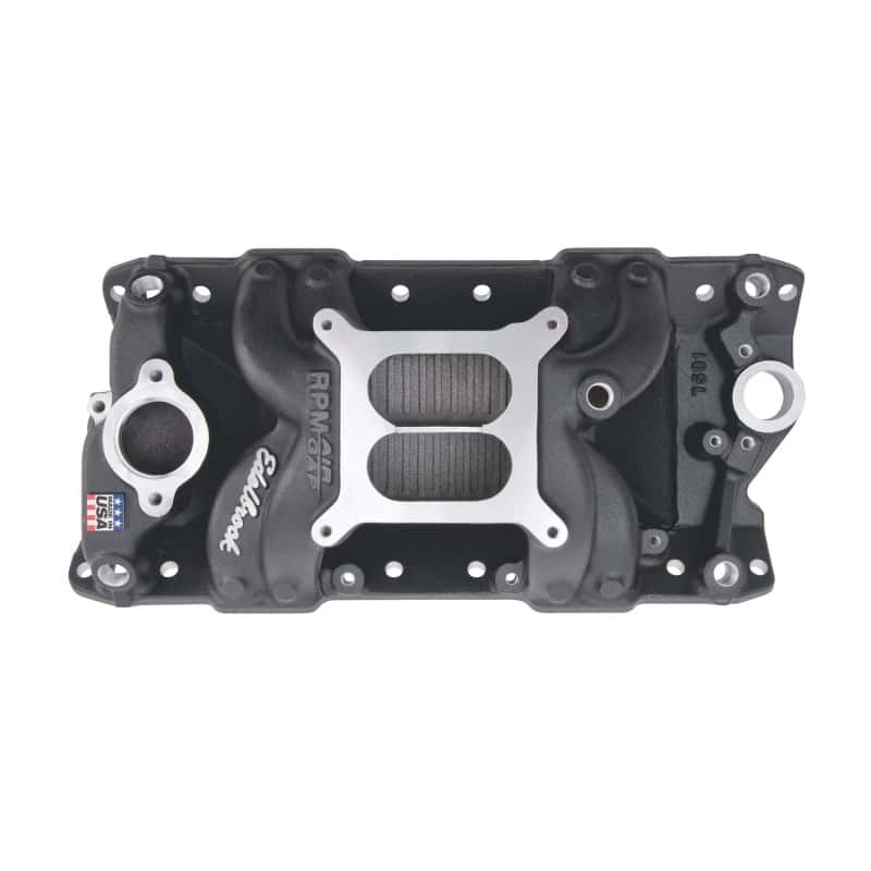 Edelbrock — Edelbrock Intake Manifold RPM Air-Gap Small-Block Chevy 262-400 Black
MANIFOLD - view 2