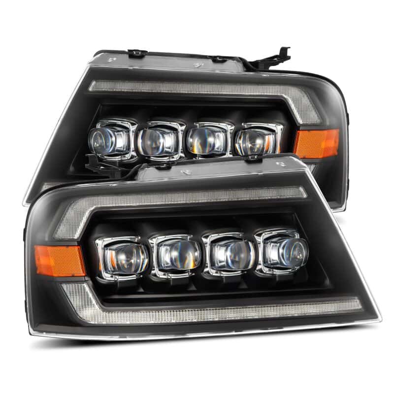 AlphaRex — AlphaRex 04-08 Ford F-150 (No 2004 Heritage) NOVA-Series LED Proj HL Alpha-Blk w/Actv Lgt / Seq. Sig
Projector Headlights - view 1