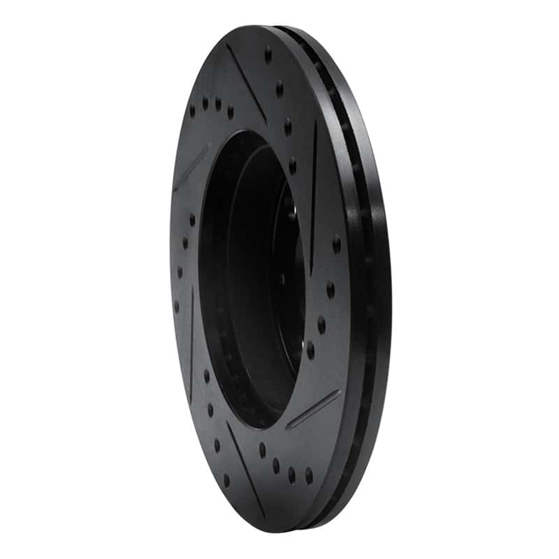 R1 Concepts — R1 86-91 Acura Integra Front Left Drilled & Slotted Black Brake Rotor
R1 Brake Rotor Drill - view 4