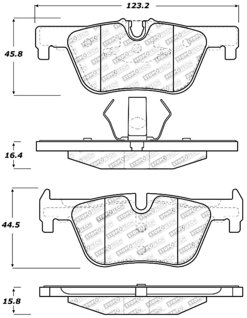 Stoptech — StopTech Performance Brake Pads
Sprt Brk Pad W/Hdwr - view 8