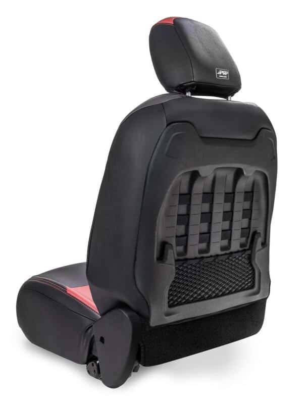 PRP Seats — PRP 2018+ Jeep Wrangler JL/2 door/Rubicon  Front Seat Covers (Pair) - Black with Red Stitching
Seat Covers - view 3