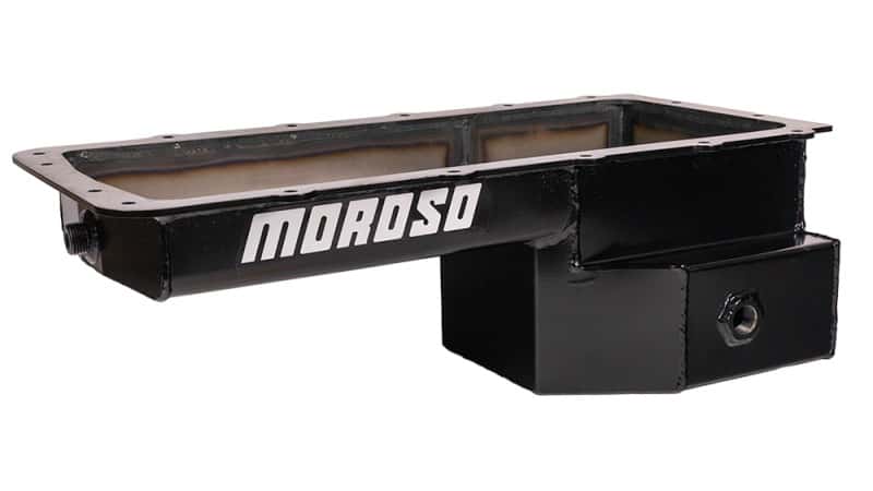 Moroso — Moroso Ford 5.0 Coyote (w/Rear Sump) Road Race Baffled Wet Sump 9qt 6-5/8in Steel Oil Pan - view 5