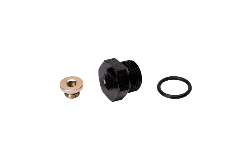 Fleece Performance — Fleece Performance Universal 3/4-16in O-Ring to 1/8in NPT Adapter w/1/8in NPT Plug
NPT Adapter - view 1