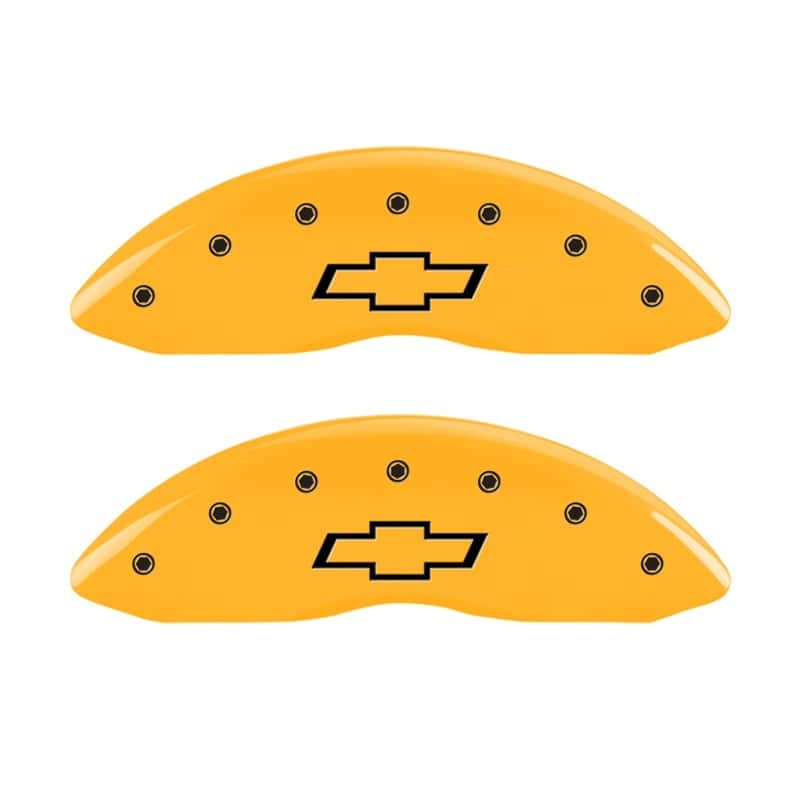MGP — MGP Front set 2 Caliper Covers Engraved Front Bowtie Yellow finish black ch
Caliper Covers - view 1