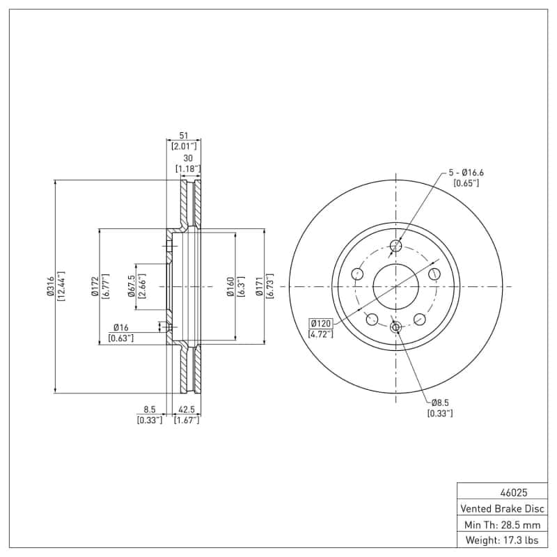 DFC — DFC 08-14 Cadillac CTS Front GeoSPEC Coated Rotor
DFC Brake Rotor - view 6