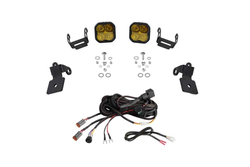 Diode Dynamics — Diode Dynamics 20-Present Polaris RZR A-Pillar LED Pod Kit SS3 Sport - Yellow Combo - view 1