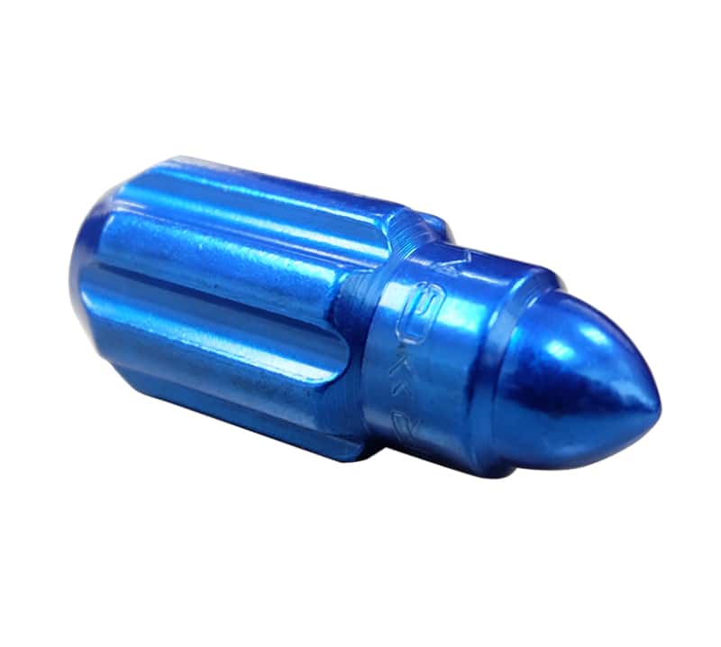 NRG — NRG 500 Series M12 X 1.5 Bullet Shape Steel Lug Nut Set - 21 Pc w/Lock Key - Blue - view 8