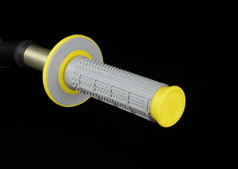 Renthal — Renthal MX Dual Compound Grips Tapered 1/2 Waffle - Grey/ Yellow - view 1