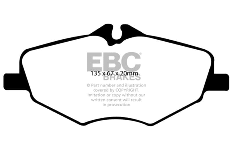EBC — EBC 06-09 Mercedes-Benz E320 3.0 TD Ultimax2 Front Brake Pads
Disc Brake Pad - view 1