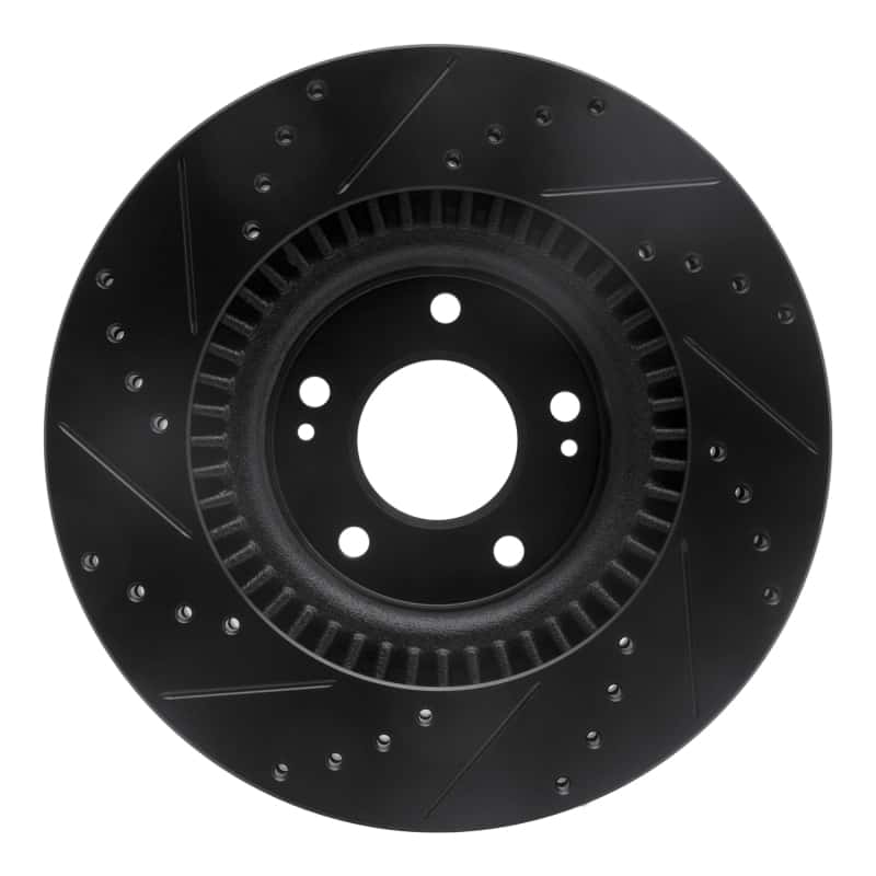 R1 Concepts — R1 10-16 Hyundai Genesis Coupe Front Right Drilled & Slotted Black Brake Rotor
R1 Brake Rotor Drill - view 5
