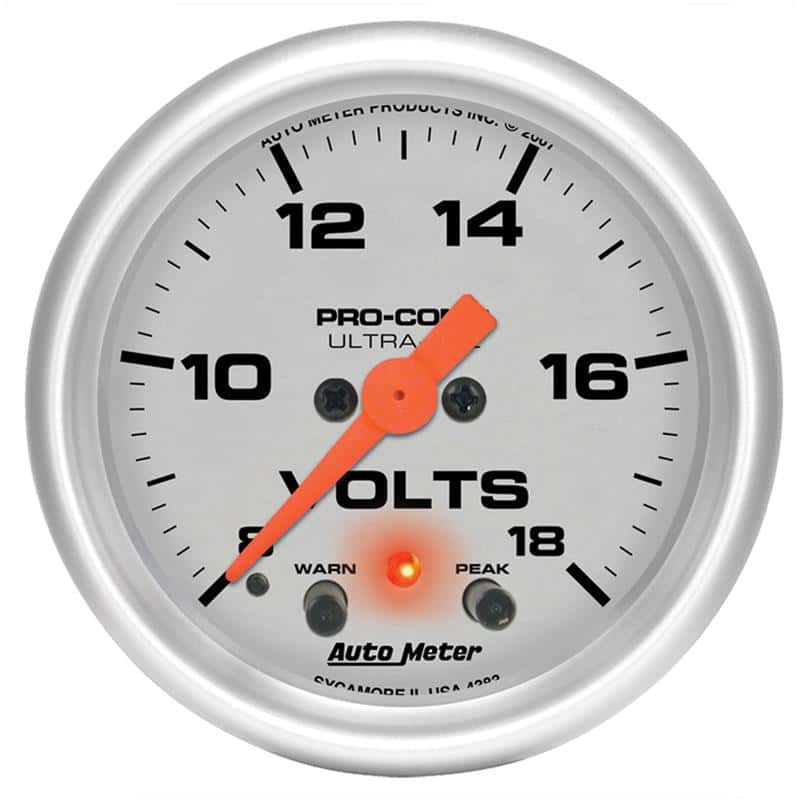 AutoMeter — Autometer Ultra-Lite 52mm Voltmeter 18V Digital Stepper Motor w/ Peak and Warning
2-1/16" VOLTMETER, 8 - view 2