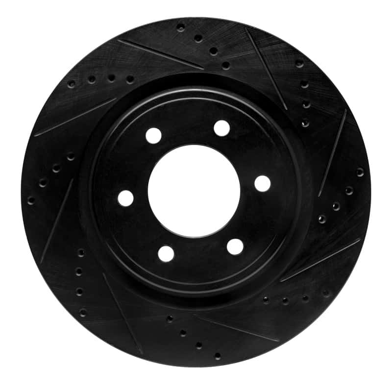 R1 Concepts — R1 2021-2025 Ford F-150 4WD Front Right Drilled & Slotted Black Brake Rotor
Disc Brake Rotor - view 1