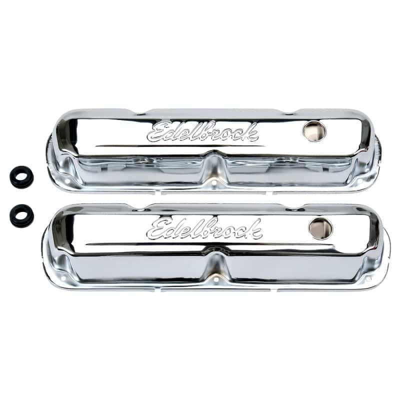 Edelbrock — Edelbrock Valve Cover Signature Series Chrysler 1965-1991 318-340-360 CI V8 Chrome
CHROME/PRO-FLO - view 2