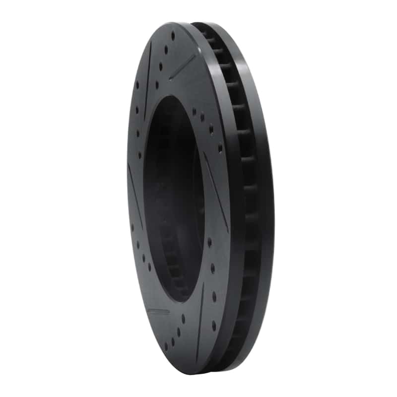 R1 Concepts — R1 1990-1997 Buick LeSabre Front Right Drilled & Slotted Black Brake Rotor
R1 Brake Rotor Drill - view 4