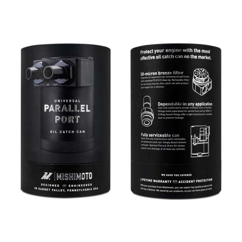 Mishimoto — Mishimoto Parallel Port Universal Baffled Oil Catch Can
Oil Catch Can Kit - view 6