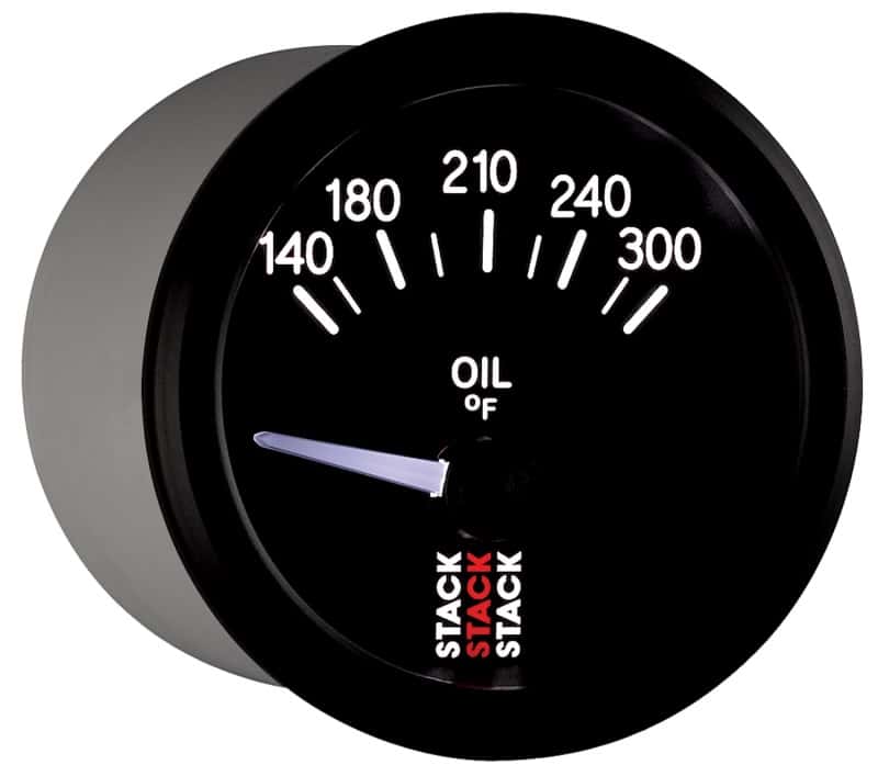 AutoMeter — Autometer Stack 52mm 140-300 Deg F 1/8in NPTF Electric Oil Temp Gauge - Black
Ga OilT Elec Bk 300F - view 6
