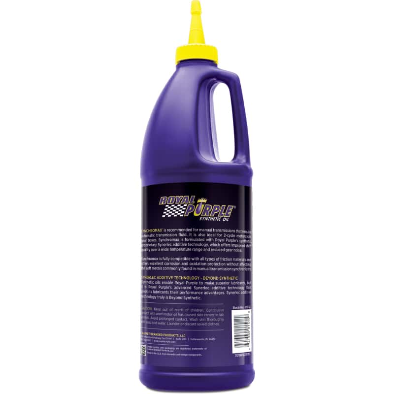 Royal Purple — Royal Purple Synchromax Synthetic Manual Transmission Fluid - 1 Quart
Synchromax MTF - view 2