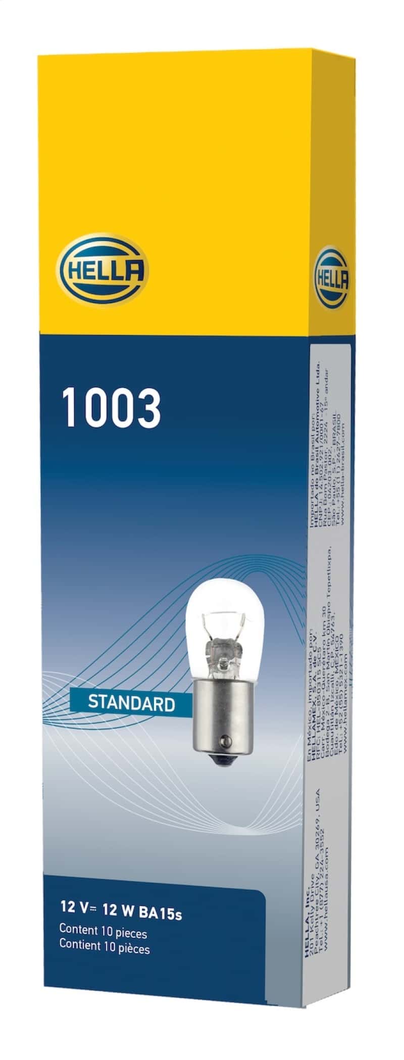 Hella — Hella Bulb 1003 12V 12W BA15s B6
1003 Incan Bulb - view 7