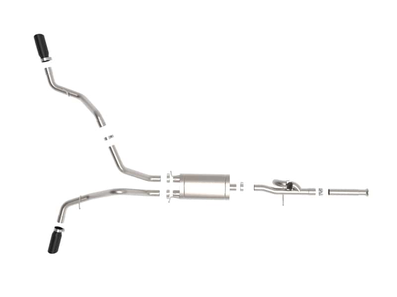 aFe — aFe Gemini XV 3in 304 SS Cat-Back Exhaust 09-18 GM Trucks V6-4.3/V8-4.8/5.3L w/ Black Tips
Cat-Back Exhaust - view 6