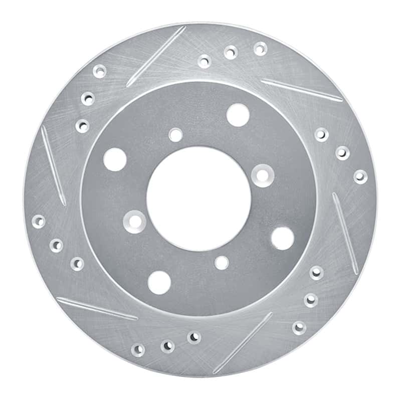 R1 Concepts — R1 89-01 Chevrolet Metro Front Left Drilled & Slotted Silver Brake Rotor
R1 Brake Rotor Drill - view 1