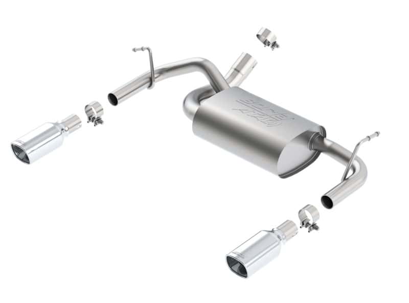 Borla — Borla 12-14 Jeep Wrangler JK 2Dr & 4Dr Rear Section ATAK Single Square Rolled Angle-Cut Exit Exhaust
Axle-Back System
ExhstSysKt - view 1