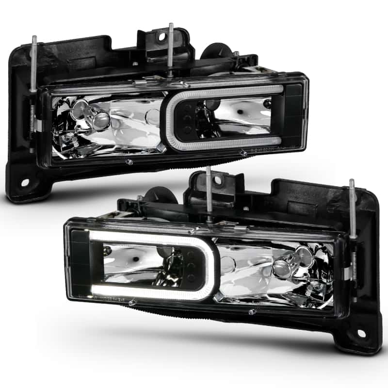 ANZO — ANZO 1999-2000 Cadillac Escalade Crystal Headlights Light Bar Black Housing (Pair)
Head Light Set
HdLtSet - view 8