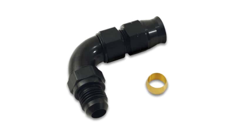 Vibrant — Vibrant 90 Degree 1/2in Tube to Male -8AN Flare Adapter w/ Olive Inserts
-8ANML-1/2"Tube90Deg - view 1