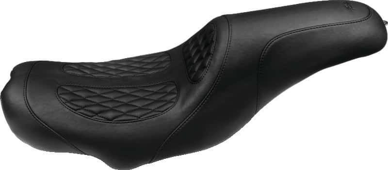 Mustang Motorcycle — Mustang 96-03 Harley Sportster 3.3 Gal Vintage Touring-XIS 1PC Seat - Blackl - view 1