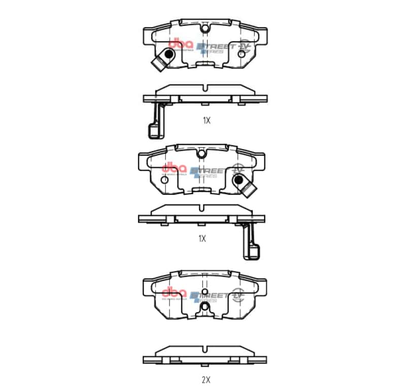 DBA — DBA 90-01 Acura Integra Rear SSEV Street Series Brake Pads
Brake Pad - view 1