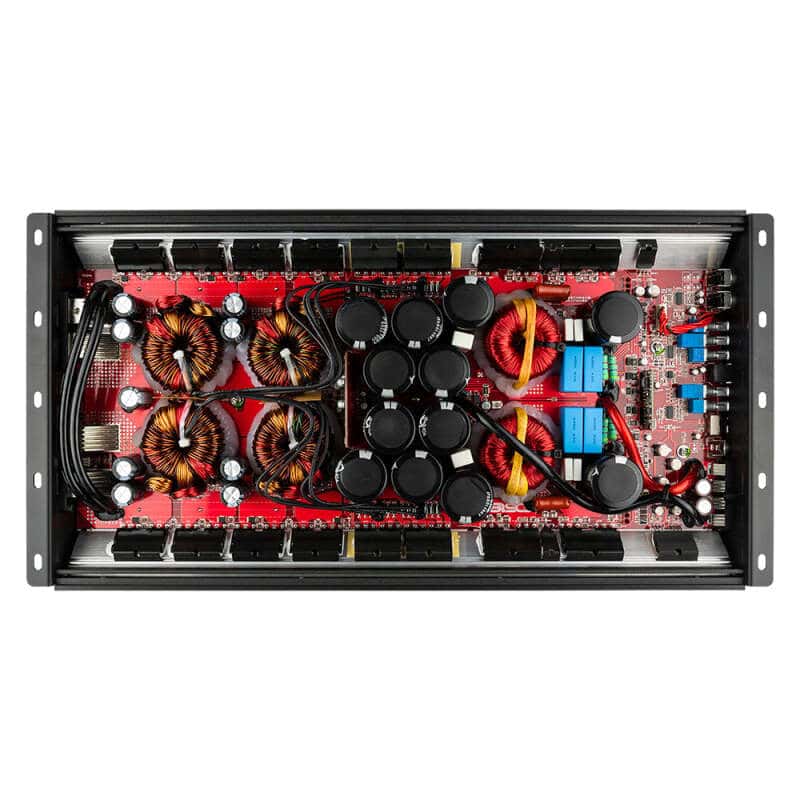 DS18 — DS18 1-Channel Amp 15000 Burst/0.5ohm 8000/1ohm 4800/2ohm 2500/4ohm Watts RMS w/ Voltmeter Black - view 3