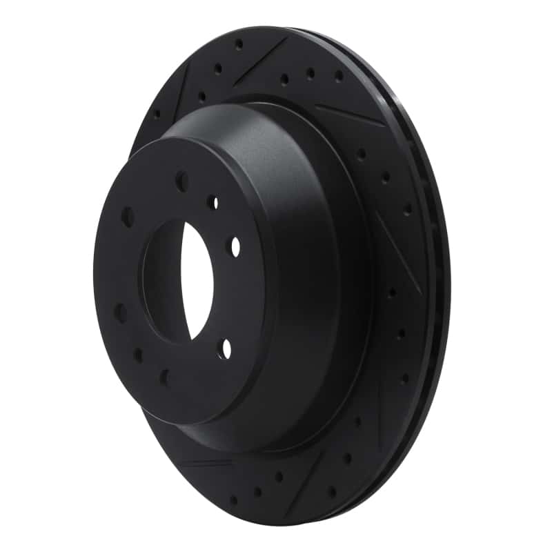 R1 Concepts — R1 02-09 Buick Rainier Rear Left Drilled & Slotted Black Brake Rotor
R1 Brake Rotor Drill - view 2