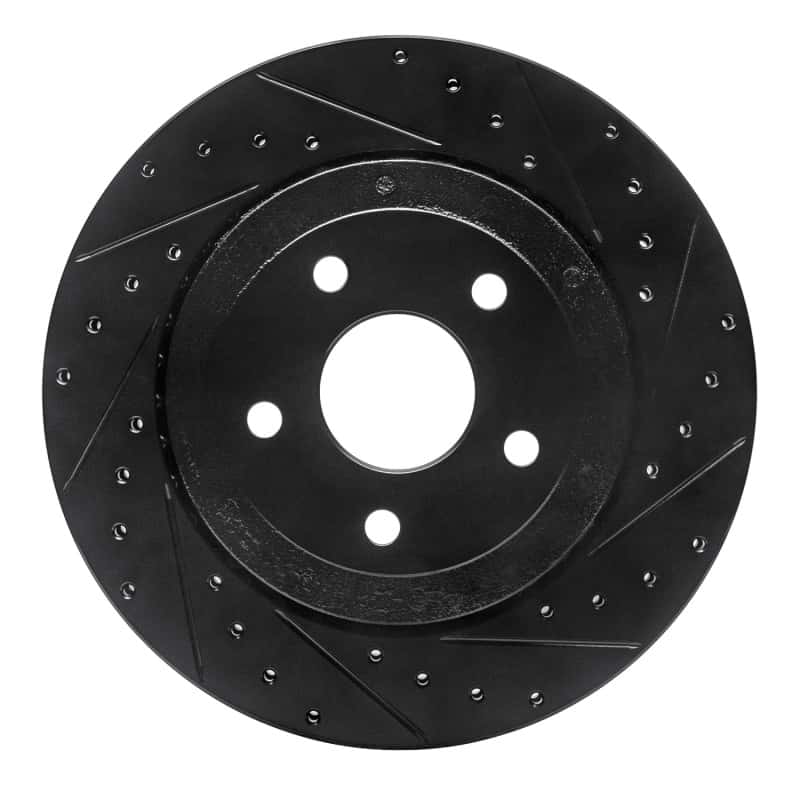 R1 Concepts — R1 06-10 Jeep Grand Cherokee Rear Right Drilled & Slotted Black Brake Rotor
R1 Brake Rotor Drill - view 1