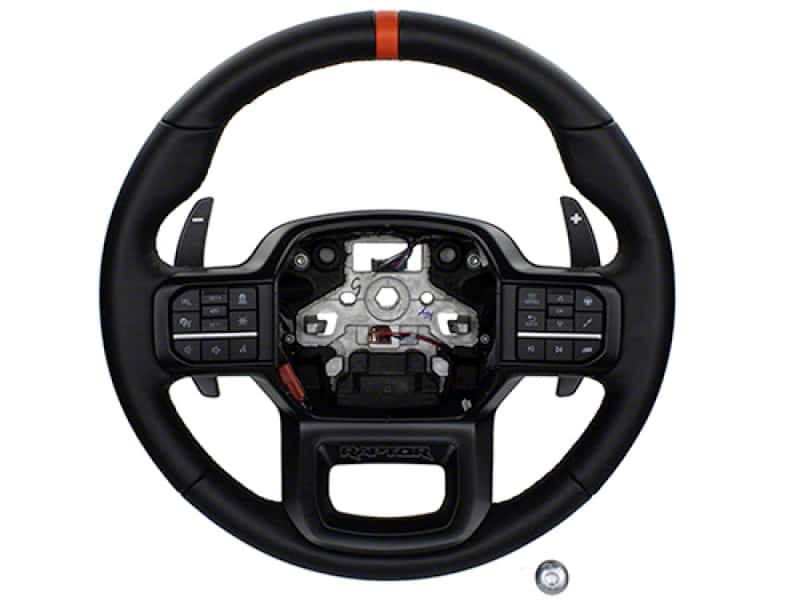 Ford Racing — Ford Racing 2021+ F-150 Raptor Steering Wheel Kit - Black - view 2