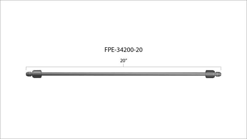 Fleece Performance — Fleece Performance 20in High Pressure Fuel Line (8mm x 3.5mm Line, M14x1.5 Nuts) - view 2
