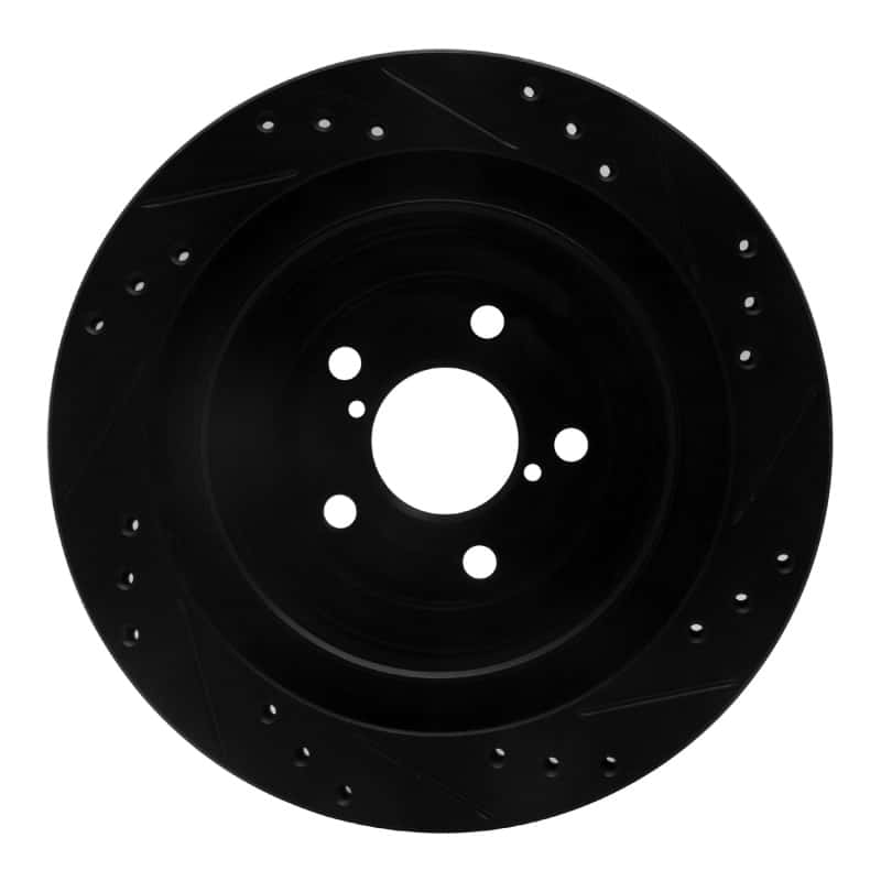 R1 Concepts — R1 05-09 Subaru Legacy Rear Left Drilled & Slotted Black Brake Rotor
R1 Brake Rotor Drill - view 5