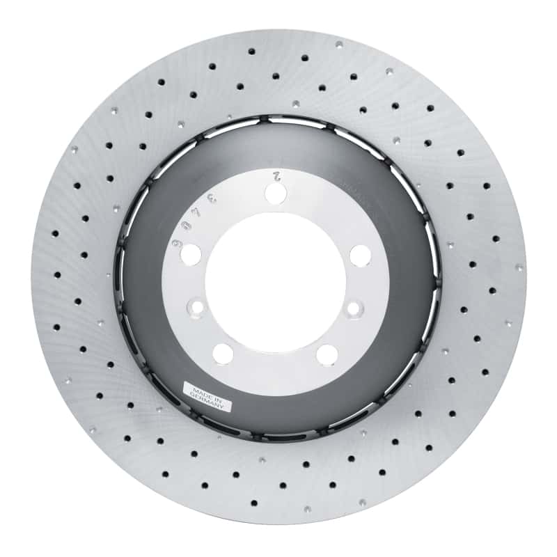 DFC — DFC 10-11 Porsche 911 Right Front Drilled Hi-Carbon Alloy Geomet Coated Rotor
DFC Brake Rotor - view 1