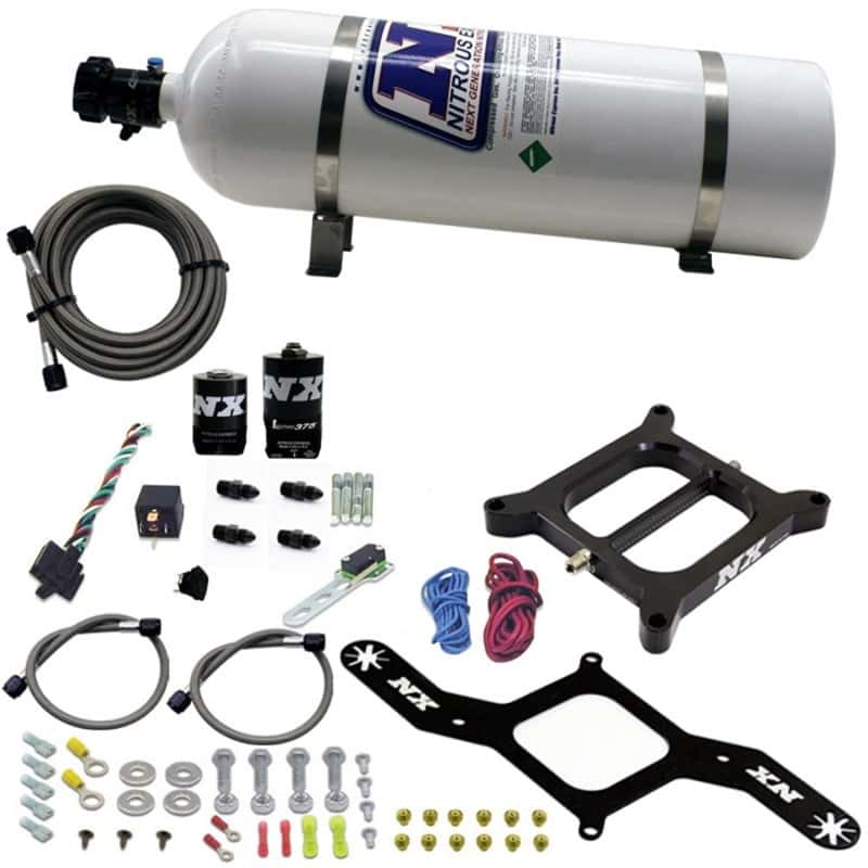 Nitrous Express — Nitrous Express 4150 RNC Conventional Nitrous Plate Kit w/.375in Solenoid w/15lb Bottle
Injection System Kit
N2OSys - view 1