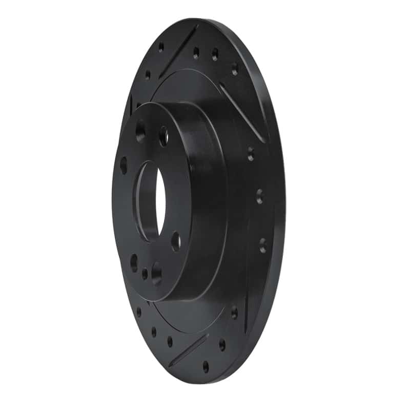 R1 Concepts — R1 1990-2003 Ford Escort Rear Left Drilled & Slotted Black Brake Rotor
R1 Brake Rotor Drill - view 2