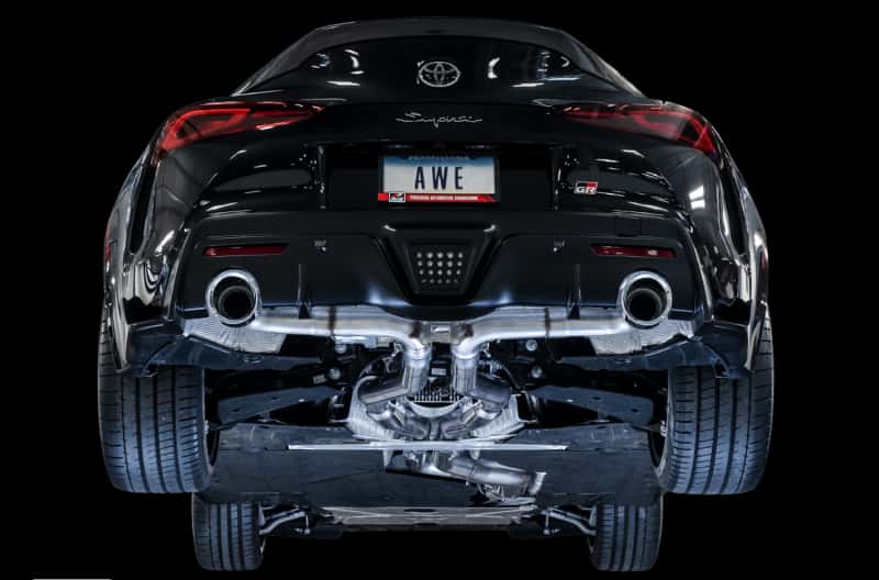 AWE Tuning — AWE Tuning 2020 Toyota Supra A90 Track Edition Exhaust - 5in Chrome Silver Tips
Track Exhaust - view 6