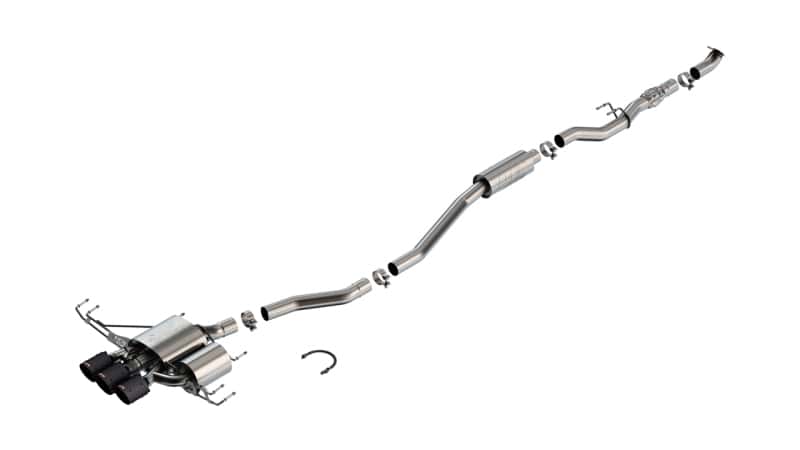 Borla — Borla 2023 Honda Civic Type R MT ATAK Catback Exhaust w/ 4in Black Anodized Carbon Fiber Tips
Cat-Back System - view 1