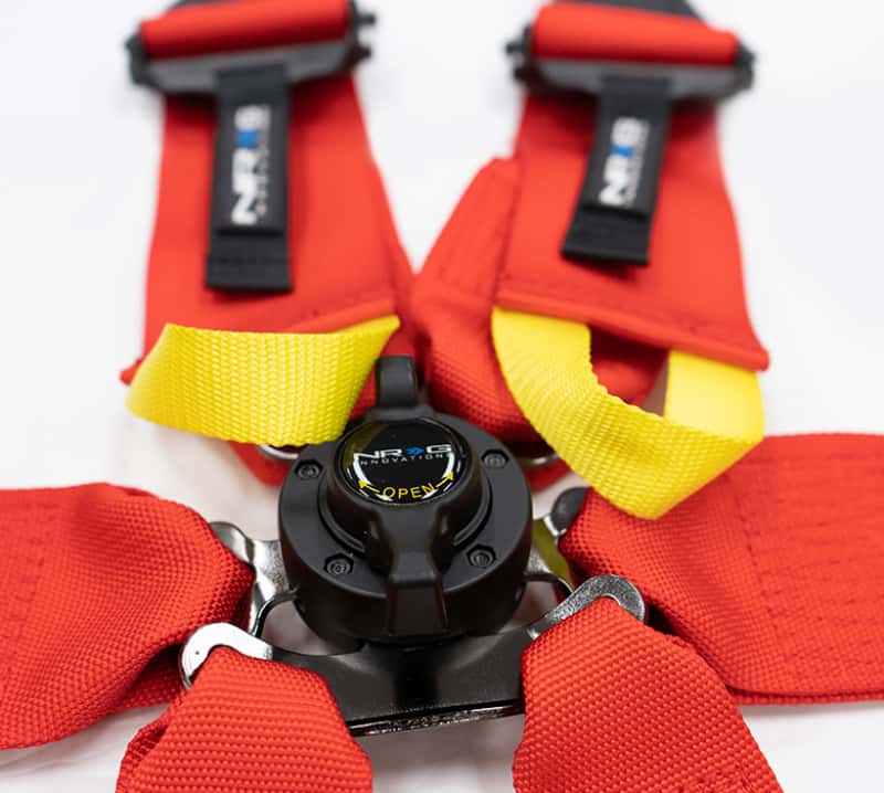 NRG — NRG FIA 6pt 2in. Shoulder Belt for HANS Device/ Rotary Cam Lock Buckle/ 3in. Waist Belt - Red - view 4