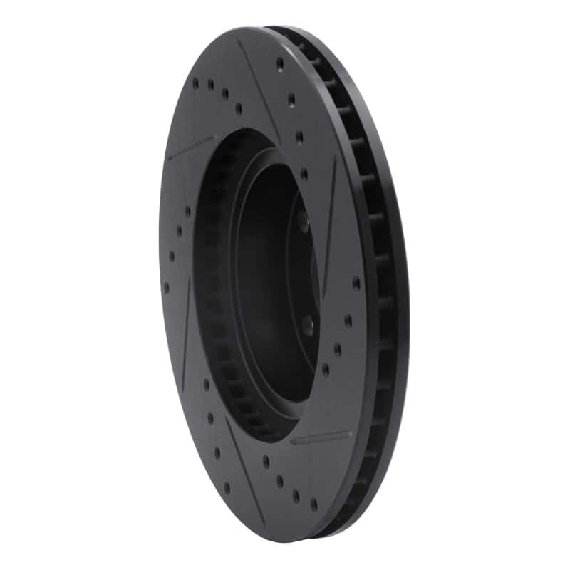 R1 Concepts — R1 90-16 Saab 9-2X Front Left Drilled & Slotted Black Brake Rotor
R1 Brake Rotor Drill - view 4